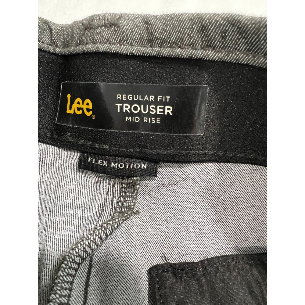 Lee Trouser Women 4 Med Gray Mid Rise Ultra Lux Comfort Flex Motion Waistband A1 - Picture 9 of 13